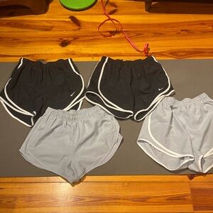 Lot of 4 Nike Dryfit Tempo shorts size S black gray